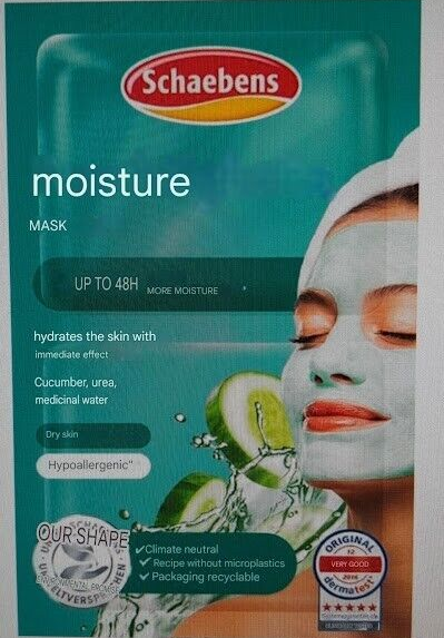10 X 5ml Schaebens Moisturizing Mask With Aloe Vera Avocado Cucumber
