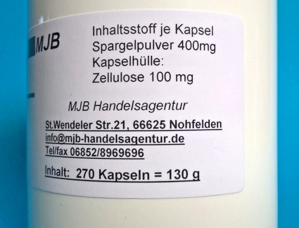270 Kapseln Grüner Spargel Grünspargel Asparagus Grünspargelkapsel
