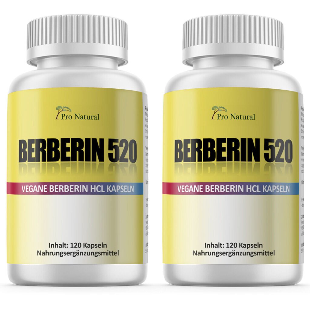2x BERBERIN HCL = 240 Kapseln á 500mg - vegan - Extra Hochdosiert -