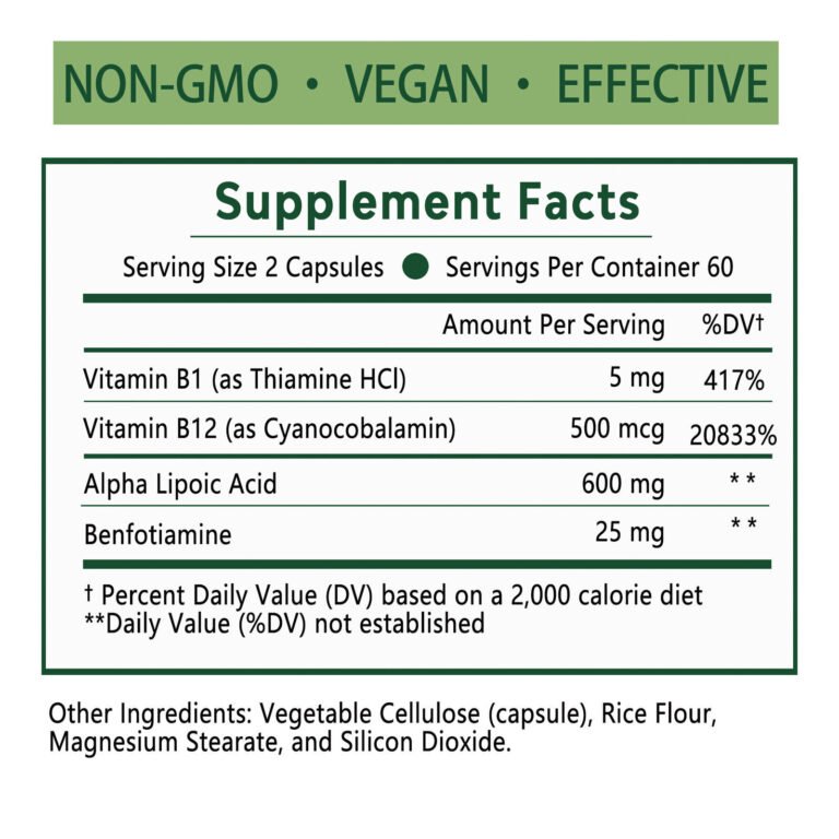 Alpha-Liponsäure 600 mg - Unterstützung des Blutzuckers und des