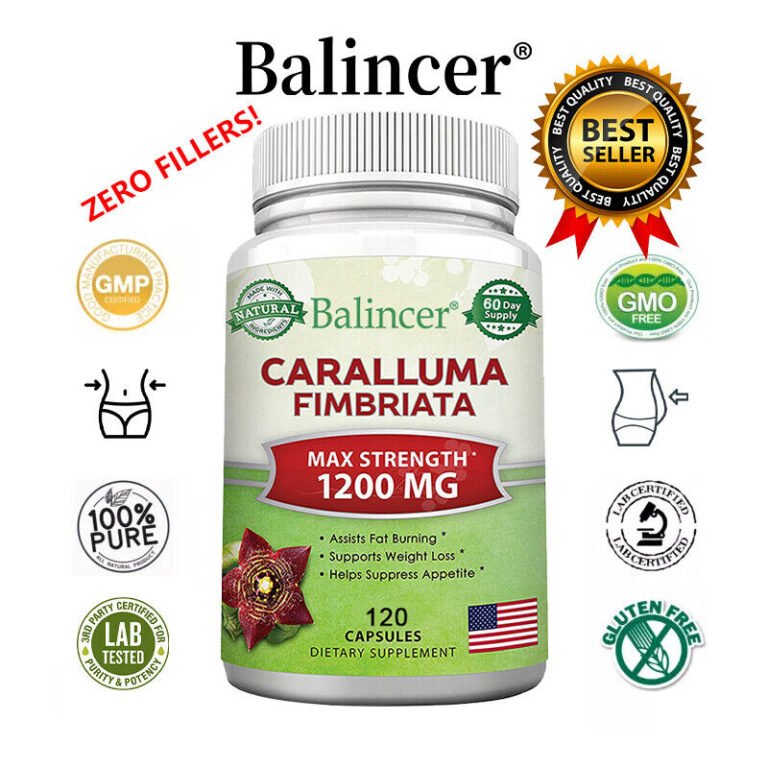 Caralluma Fimbriata Kapseln Hochdosiert 1200 Mg, Natürliche Appetitkontrolle