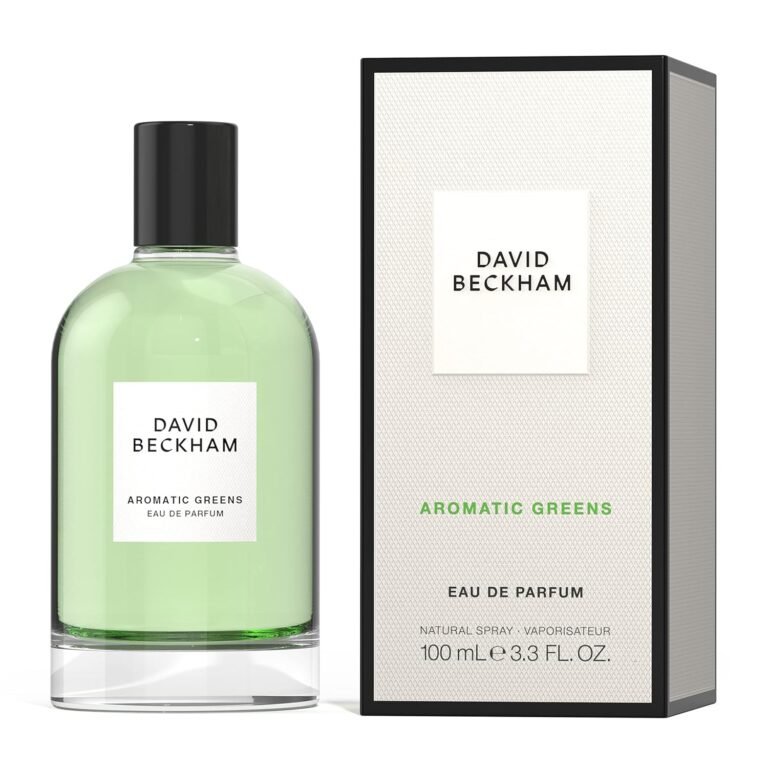 David Beckham Aromatic Greens, Eau de Parfum for him, holzig-grüner Herrenduft, Glasflakon, 100 ml