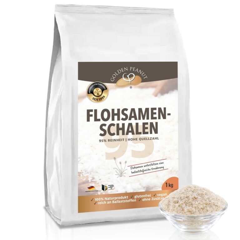 Flohsamenschalen 95% 1kg Ballaststoffe glutenfrei vegan Psyllium Husks sättigend