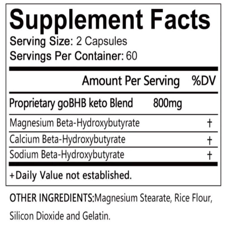 Ketone 800 mg Kapseln, Gewichtskontrolle und Blutzuckergleichgewicht, Fettabbau