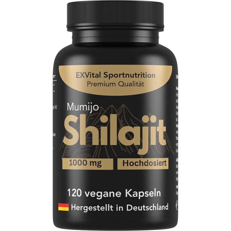Mumijo Shilajit Kapseln, hochdosiert 1000mg von EXVital, Fulvin- und Huminsäuren