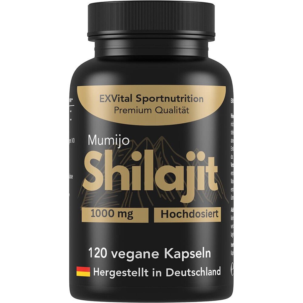 Mumijo Shilajit Kapseln, hochdosiert 1000mg von EXVital, Fulvin- und Huminsäuren Mumijo Shilajit Kapseln, hochdosiert 1000mg von EXVital, Fulvin- und Huminsäuren