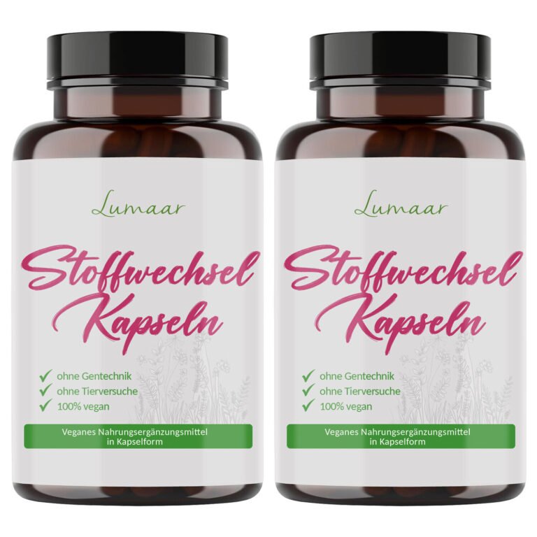 Stoffwechsel Kapseln für Stoffwechselkur - Stoffwechsel Formel 2 Dosen Gläser