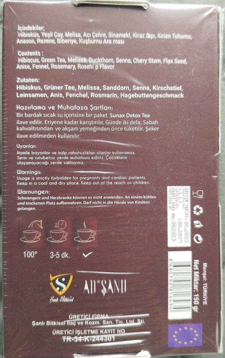 Sunax Detox Tee 1x Täglich