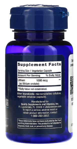 Supplement - Lithium 1000 mcg