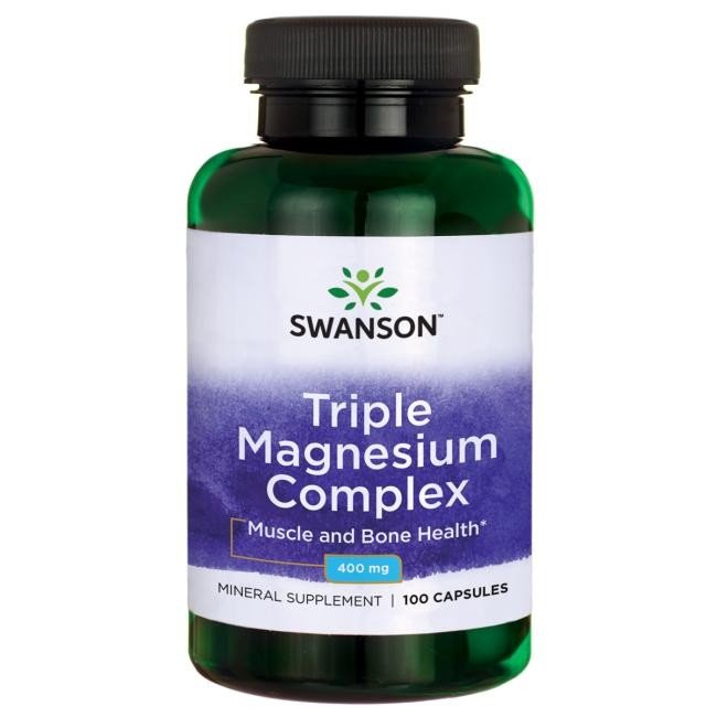 Swanson Mineral Supplements Triple Magnesium Complex 400mg - 100 Kapseln