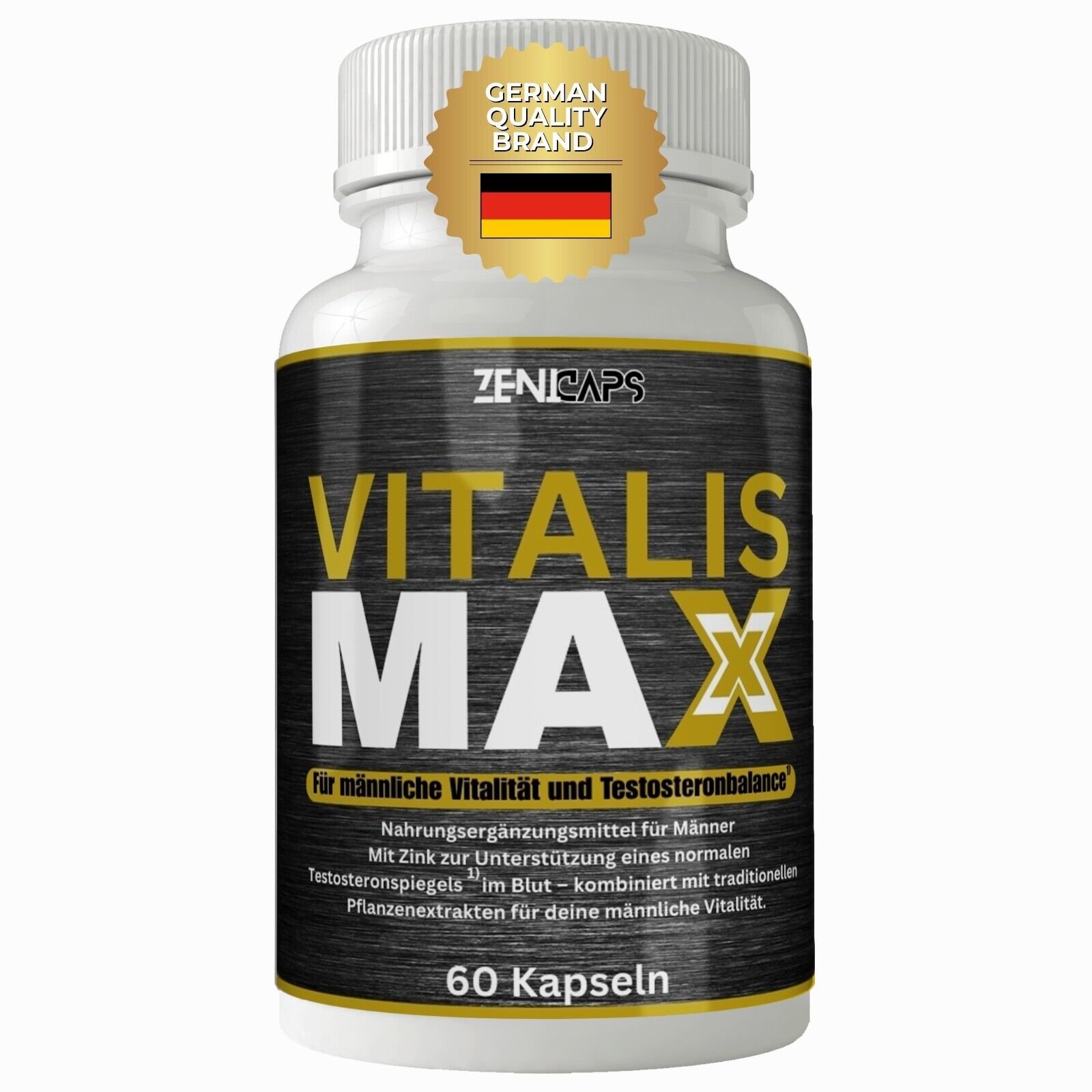 ZENICAPS Vitalis Max Kapseln | Kraft für den aktiven Mann | Einfache Anwendung ZENICAPS Vitalis Max Kapseln | Kraft für den aktiven Mann | Einfache Anwendung